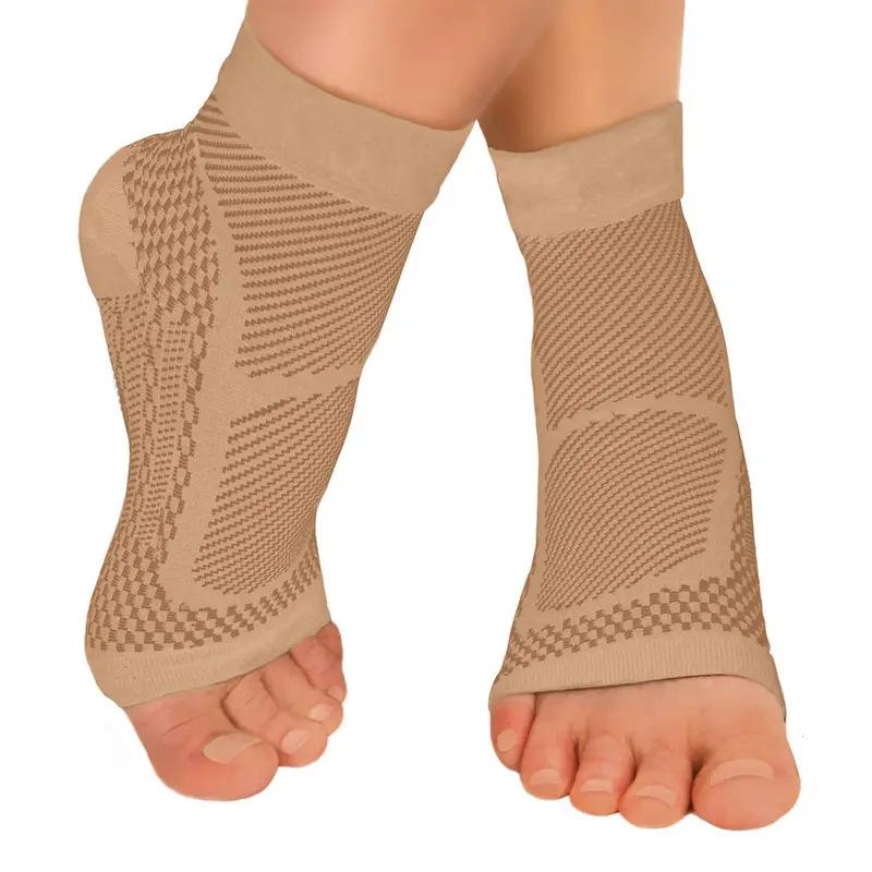 Ankle Brace - อุปกรณ์พยุงข้อเท้าสำหรับกีฬา ปลอกรัดกระชับ ถุงเท้าสำหรับรองช้ำ สำหรับเอ็นร้อยหวายอักเสบ ออกกำลังกาย วิ่ง