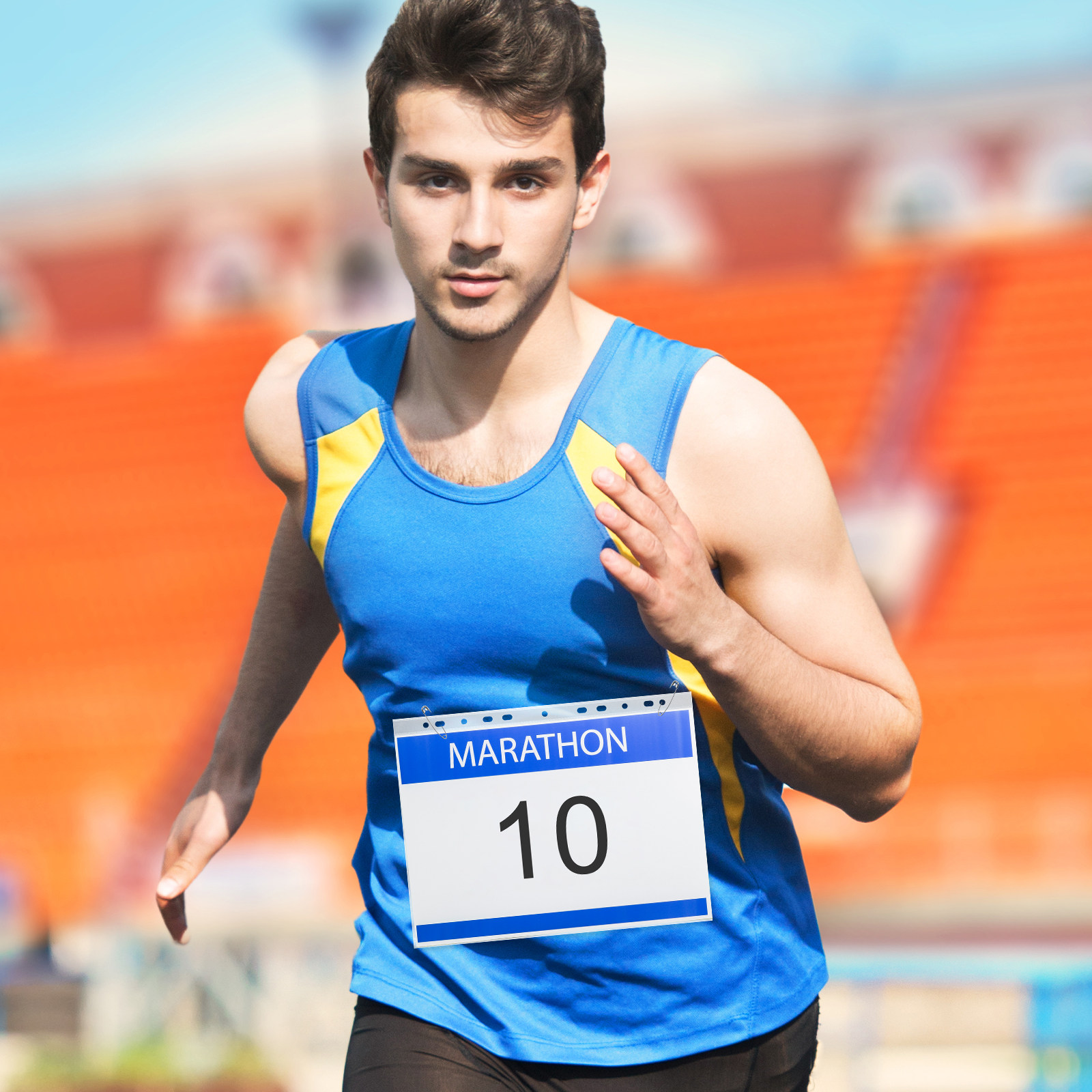 100 ชิ้น ที่ใส่บิบกันน้ำแบบใส  - Race Bib บทวิจารณ์และราคา